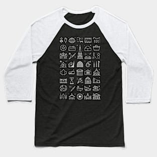 TRAVEL AND TOURISM ICONS Baseball T-Shirt